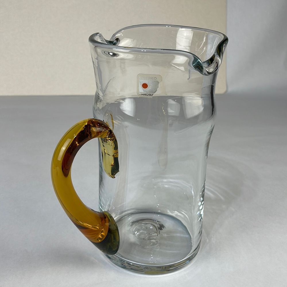 Vintage Blenko Handmade Blown Glass Pitcher